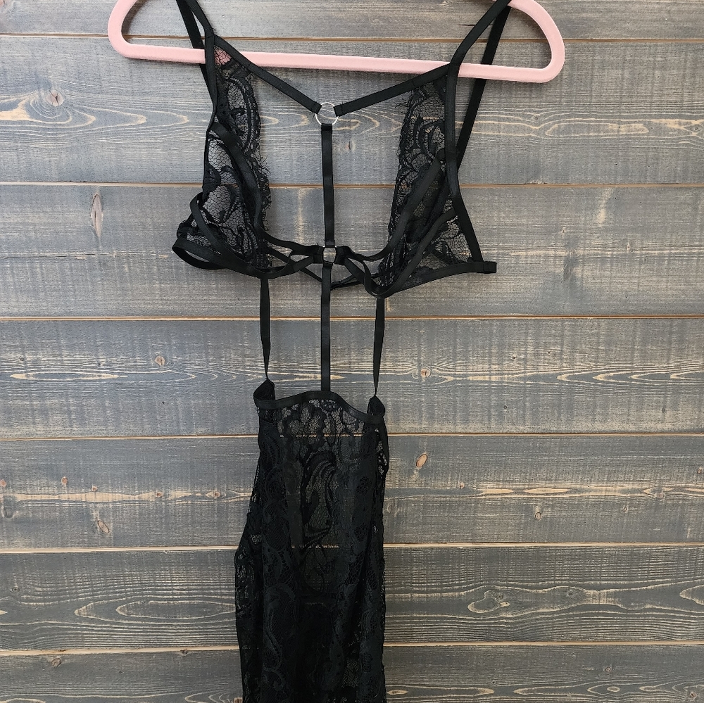 Dolls Kill Black Lace Lingerie Set - Picture 3 of 4